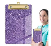 Clipboards by - Portable Glitter Clipboards | Glitter Acrylic Clipboards Letter Size Low Profile Elegant Portable Light Low Profile with Gold Clip for Sick
