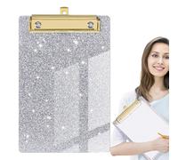 Clipboards by - Portable Glitter Clipboards | Glitter Acrylic Clipboards Letter Size Low Profile Elegant Portable Light Low Profile with Gold Clip for Sick