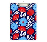 clipboards for Girls Red White Blue Navy Daisy Flowers Standard Hole for Teacher Portfolio clipboard Size 9 x 12.5 Tabla para escribir