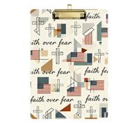 clipboards with folders Faith Over Fear Illustration Flag for Clip Board Teacher