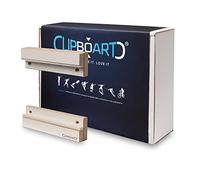 Clipboart® Standard Wall Mount - Bracket - Snowboard - Wakeboard - Kiteboard - Balance Board - Wakeskate - Longboard - 360° Wall Mount (Multiplex White Coated)