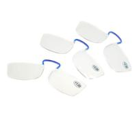 ClipFlipz Pince-Nez Reading Glasses Rimless Nose Reader Clip Mini Credit Card Magnifier 3 Pack +2.50, Clear, (Pack of 3)