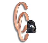 ClipGrip Copper Bracelets for Men & Women 100% Pure Solid Copper, Handmade Hammered Cuff Bangles, Raw Uncoated Authentic Tibetan Style, Adjustable Open Bracelet (2-PACK)