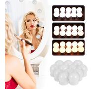 Cliplanyard 12 Bulbs Vanity Light for DIY Hollywood Mirror, Dressing Table Lights for Mirror with USB Power Cord, 3 Color 5000K Make up Light for Dressing Table Room, Bathroom, Bedroom