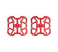 Clipless Platform Road Bike Pedal Adapters for Shimano SPD & SPD-SL Road Bike Pedal Adapter Convert to Universal Platform Pedal for Mountain Bike Road Bike Cycle (Red)