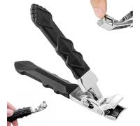 Clipmaster Pro Master Toenail Clipper, Portable Ultra Sharp Nail Clippers for The Elderly (Black)