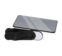 clipon Selfie Mirror for Phone - HD Reflection Lens for Vlogging & Photos | Portable Looking Glass for Live Streaming, Video Calls, Beauty, Dating, Social Media Content Creation black, white