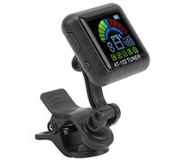 Clipon Tuner, with Built in Battery, USB Rechargeable, Color Screen for Guitar Bass Ukulele Violin, Suitable for Musical Instruments (AT-102 Black