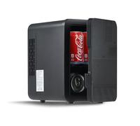 CLIPOP 4L Mini Fridge, 6 Cans Portable Small Car Fridge for Bedroom, Drink Cooler AC+DC Power Cooler Quiet Mini Refrigeratorfor Home Office Dorm Travel Skin Care Makeup, Full Black