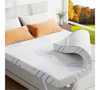 Cliporix 7CM King Size Memory Foam Mattress Topper, Luxury Gel Memory Foam Bed Topper for Pressure Relief, Back Side Sleepers, Premium Soft Cooling Sleep, Removable Washable Cover