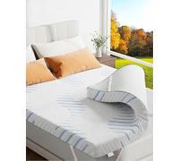 Cliporix 7CM Single Gel Memory Foam Mattress Topper, Extra Thick Cooling Pad for Pressure Relief, Non-Slip Design with Removable & Washable Cover, Comforable Bed Topper for Spare Bed, Caravan