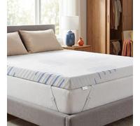 Cliporix Memory Foam Mattress Topper - 7cm Extra Thick Luxury Orthopedic Super King Mattress Topper with Washable Zipped Cover, Back Pain Support for Single Bed, Caravan, Medium Firm Mattresses