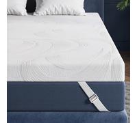 Cliporix Memory Foam Mattress Topper Super King - 2-Sided Firm & Soft Mattresses Pad for Back Relief- Gel-influed & Breathable, Anti-slip & Washable Cover, for Guest Bed, Dorm,100 Night Trial