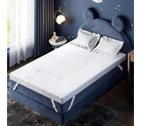 Cliporix Single Memory Foam Mattress Topper for Teens - 7cm High-Density Dual-Layer, 2-Sided Soft/Firm, Breathable & Anti-Slip, Washable Cover - Back Relief for Growing Bodies, Ideal for Bedroom,Dorm