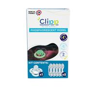 CLIPP - Glow-in-The-Dark Weaning Dummy + 5 Collars for Gradual Discontinuation + Instructions - Step-by-Step, Easy and Gentle Weaning - Patented Device - Made in France - Suitable from Age 2