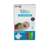 CLIPP - Weaning Kit - Coloured Weaning Dummy + 5 Collars for Gradual Discontinuation + Instructions - Step-by-Step, Easy and Gentle Weaning - Patented Device - Made in France - Suitable from Age 2