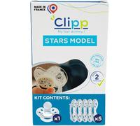 CLIPP - Weaning Kit - Star Weaning Dummy + 5 Shields for Gradual Discontinuation + Instructions - Step-by-Step, Easy and Gentle Weaning - Patented Device - Made in France - Suitable from Age 2