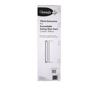 Clippasafe 18cm Extendable Swing Shut Gate Extension (White)