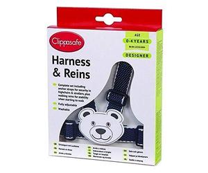 Clippasafe Adjustable Strap Soft and Breathable Anti-Lost Teddy Walking Harness for Toddlers, Babies and Kids - Navy or White