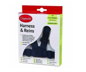 Clippasafe Child Walking Harness with Safety Reins & Anchor Straps Premium 0-4Yr