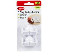 Clippasafe Plug Socket Covers, Pack of 6, White | White UK plug socket covers, 6 pack. Fit standard 3-pin sockets. Adults remove using the earth pin. Push-in, tool-free fit.