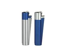 Clipper 1X Metal Lighters Blue & Silver