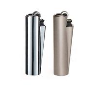 Clipper 38, Silver Mini Metal Cover, Pack of 2 Lighters