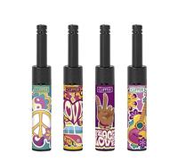 Clipper 4 MINI TUBE HIPPE LOVE 4 REFILLABLE ADJUSTABLE FLAME UTILITY LIGHTER BY KSP PARTNERS