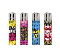 Clipper 4 x GENUINE LIGHTERS MORE LIFE GAS REFILLABLE FLINT LIGHTER By Ksp partners