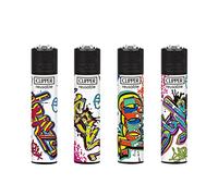 Clipper 4 x GENUINE Lighters URBAN STYLE Gas Lighter RARE Refillable SET by Ksp partners