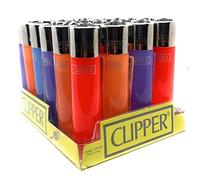 Clipper 4 X GENUINE REFILLABLE LIGHTERS - TRANSLUCENT COLOUR (4 PACK)