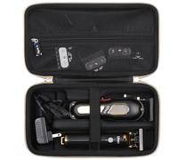 Clipper Case for Ufree/Novah® / Solati/ZUWSUJS/Jack & Rose/Romanda Professional Hair Clippers, Beard Trimmer Organizer Travel Storage Bag for Cordless Barber & Trimmers Set (Black & Golden)