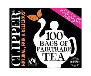 Clipper Classic Everyday One Cup Teabags | Black Tea Bags | Natural, Unbleached, Plant-Based Biodegradable & Non GM Teabags | Eco Conscious, All Natural & Fair Trade Tea (100 Teabags) Pack of 6