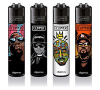 Clipper Classic Large Lighters Set of 4 Model: (Hip Hop Legends)