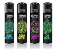 Clipper Classic Large Lighters Set of 4 Model: (Strains #4)