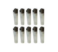 Clipper Classic Large Reusable Lighter 10 Pack (Translucent White)