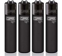 Clipper classic lighters set of 4 to collect. Model: (Clipper Black Soft, Set of 4)