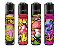 Clipper classic lighters set of 4 to collect. Model: (Mushroom)