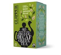 Clipper Organic Fairtrade Decaf Green Tea Bags – Unbleached & Biodegradable – 40 Bags