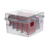 Clipper Comb Holder, Plastic Blade Organizer for 8 Blades Storage, and Washable, Hair Salon Tool with Non-Skid Design for Counter Use
