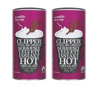 Clipper Fairtrade Seriously Velvety Instant Hot Chocolate 350g, Rich Creamy Drinking Chocolate with Cocoa, Smooth & Indulgent Hot Cocoa Powder, (Pack of 2) from SuperfoodUK