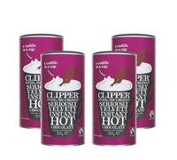 Clipper Fairtrade Seriously Velvety Instant Hot Chocolate 350g, Rich Creamy Drinking Chocolate with Cocoa, Smooth & Indulgent Hot Cocoa Powder, (Pack of 4) from SuperfoodUK