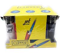 Clipper FULL TRAY 24 LIGHTER WINDPROOF JET SHINNY FLAME GAS REFILLABLE By Ksp partners