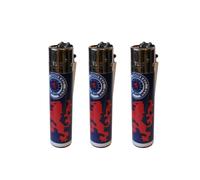 Clipper Glasgow Rangers Football Club Refillable Gas Lighters x 3
