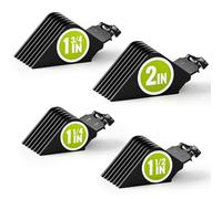 Clipper Guards 1.25", 1.5", 1.75", 2" Compatible with Most Wahl Clippers, Extra Long Professional Hair Clipper Combs Guides 10 12 14 16, Black