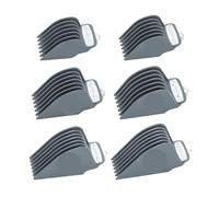 Clipper Guards，Compatible For Wahl，Hair Clippers Trimmers With Metal Clip Premium 6 Size Cutting Lengths Limit Guide Comb Attachments(Grey)