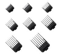 Clipper Guards Cutting Guides Compatible with Wahl Clipper with Magnetic attraction-from 1/16 Inch to 3/4 Inch(1.5-19mm)，8 Pack Black
