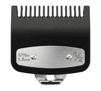 Clipper Guards Set, Compatible with wahl 1/2 clipper guards, 1.5 mm Metal Clipper Guide Replacement, Guide Comb Attachment 1/16", for Professional Stylists and Barbers, Black