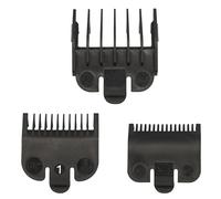 Clipper Guards Set for Hair Clippers Attachments, 1/16”, 1/8”, 3/16” Combs, Fits Most Electric Clippers, Black Color, 3 Piece Clipper Guides