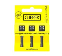 Clipper Ignition Wheel and Flint Set - Replacement Part for Clipper Lighters - 3 Pack (3)